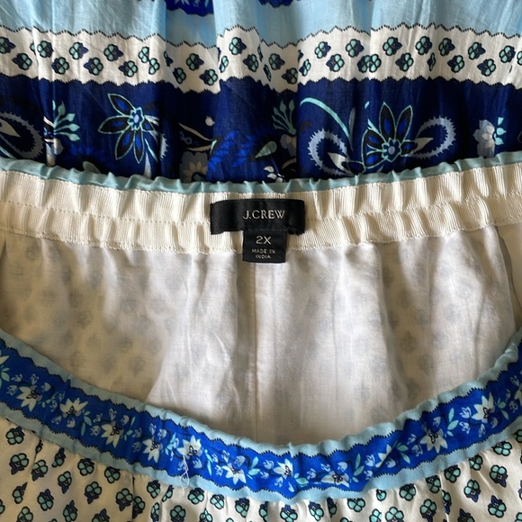 J. Crew Tiered Block Print Maxi Skirt 2X - Picture 9 of 15